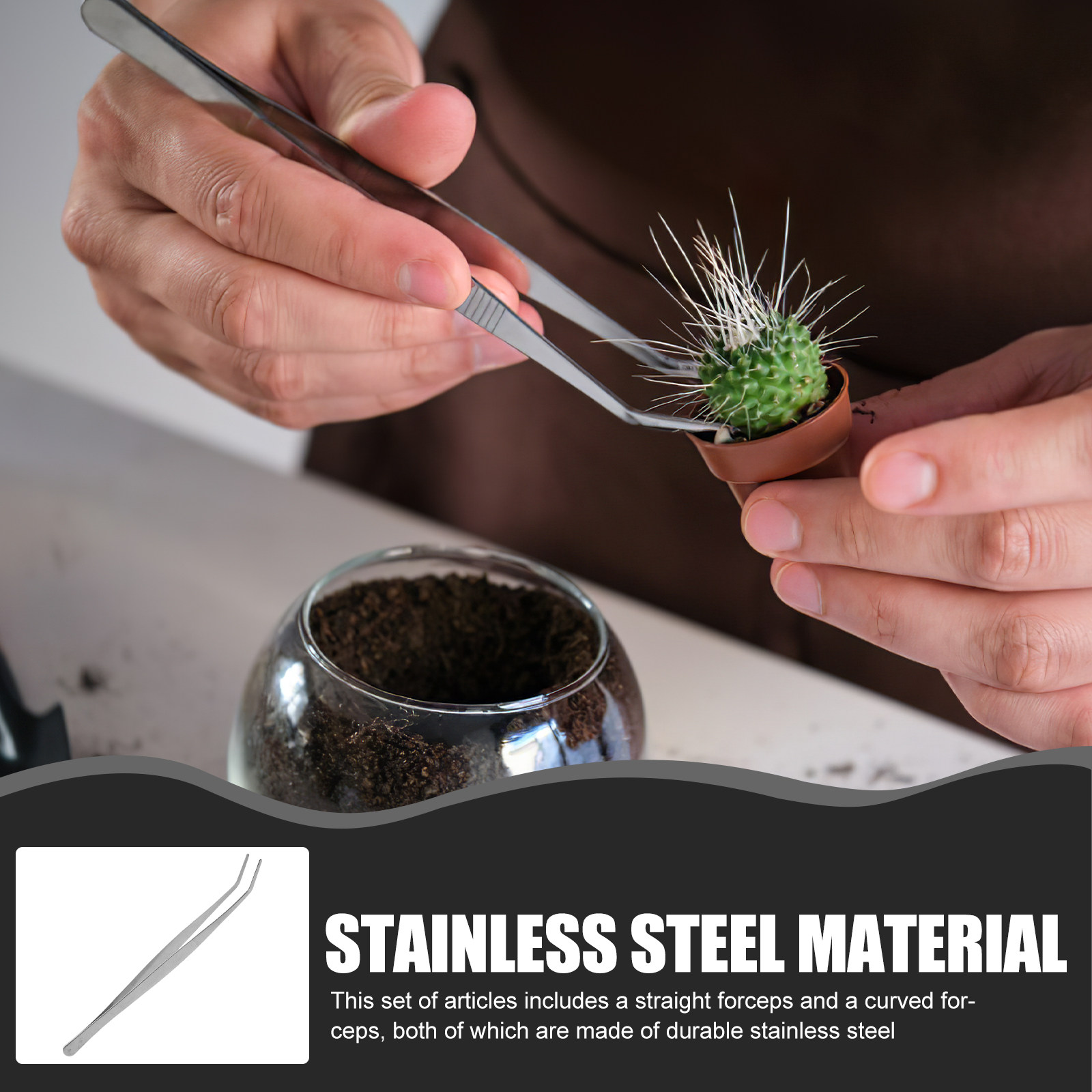 Feeding Tong Stainless - Conjunto de 2 Pinças de Aço